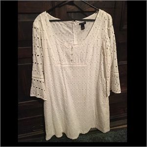 New directions white lace dress